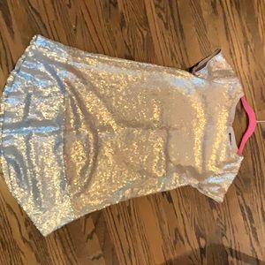 Girls rosegold sequin Ava & Yelly size 12 dress